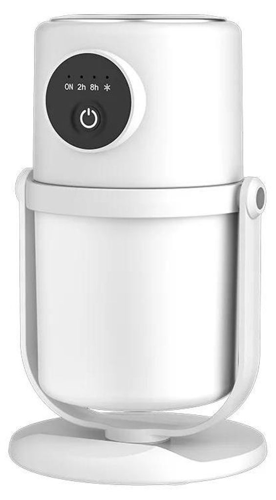 Ultraschall Luftbefeuchter - Aroma Diffuser - 700 ml Fassungsvermögen - USB 5 V Wiederaufladbar - Leiser Betrieb - Tragbar - Nachtlicht - Weiß