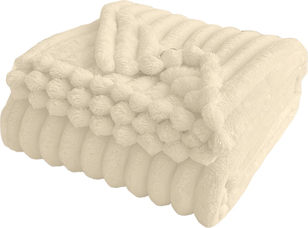 Sommer AC Flanelldecke, verdickt, doppelseitig, Plüsch, gestreifte Textur, einfarbig, für Büro, Nickerchen, Zuhause, Bett, Sofa, Reisen, gemütl...