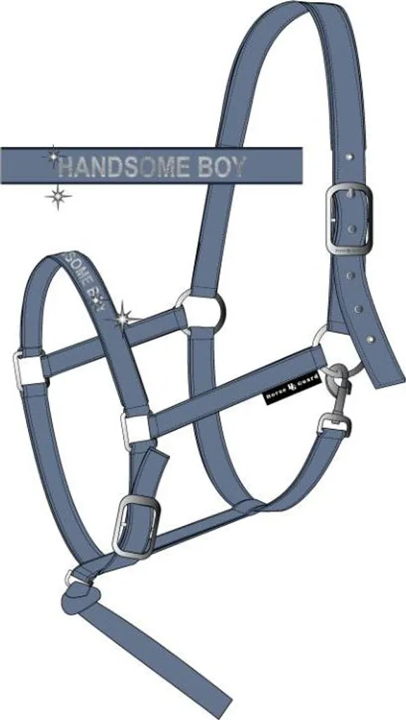 Cavezza Yearling Horse Guard Malva Blu - Regolabile e Resistente - 2