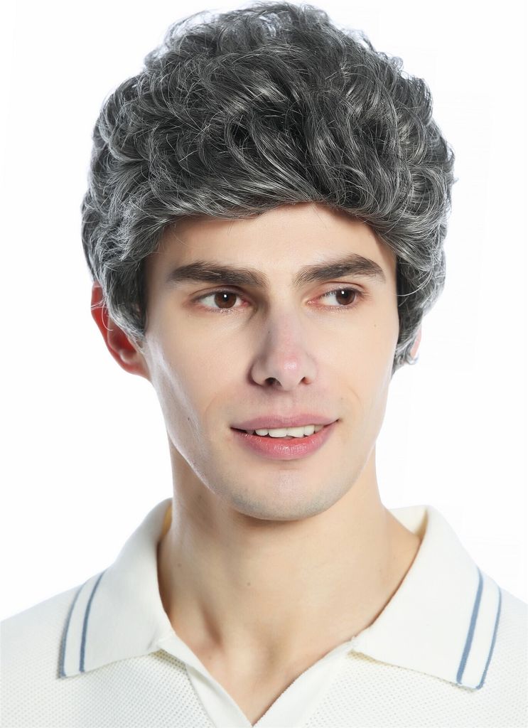 WIG ME UP Perücke uni kurz leicht gewellt Tolle Dunkelgrau Produktbild 