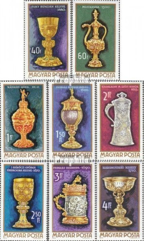 Briefmarken Ungarn 1970 Mi 2625A-2632A (kompl.Ausg.) gestempelt Goldschmiedekunst