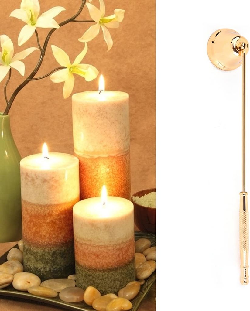 Kerzenlöscher Aus Edelstahl – Glockenform Mit Langem Griff, Roségold – Stylisch & Sicher