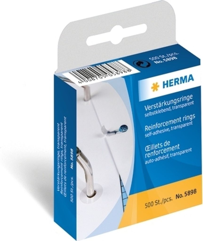 HERMA Reinforcement rings self-adhesive ø 12 transparent Produktbild 