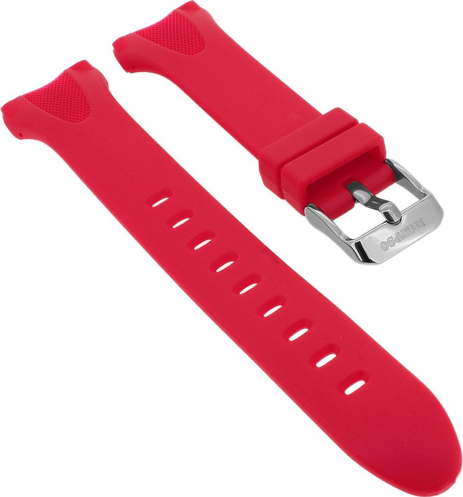 Calypso → Uhrenarmband rot aus Kunststoff mit Spezial Anstoß → K5741/6