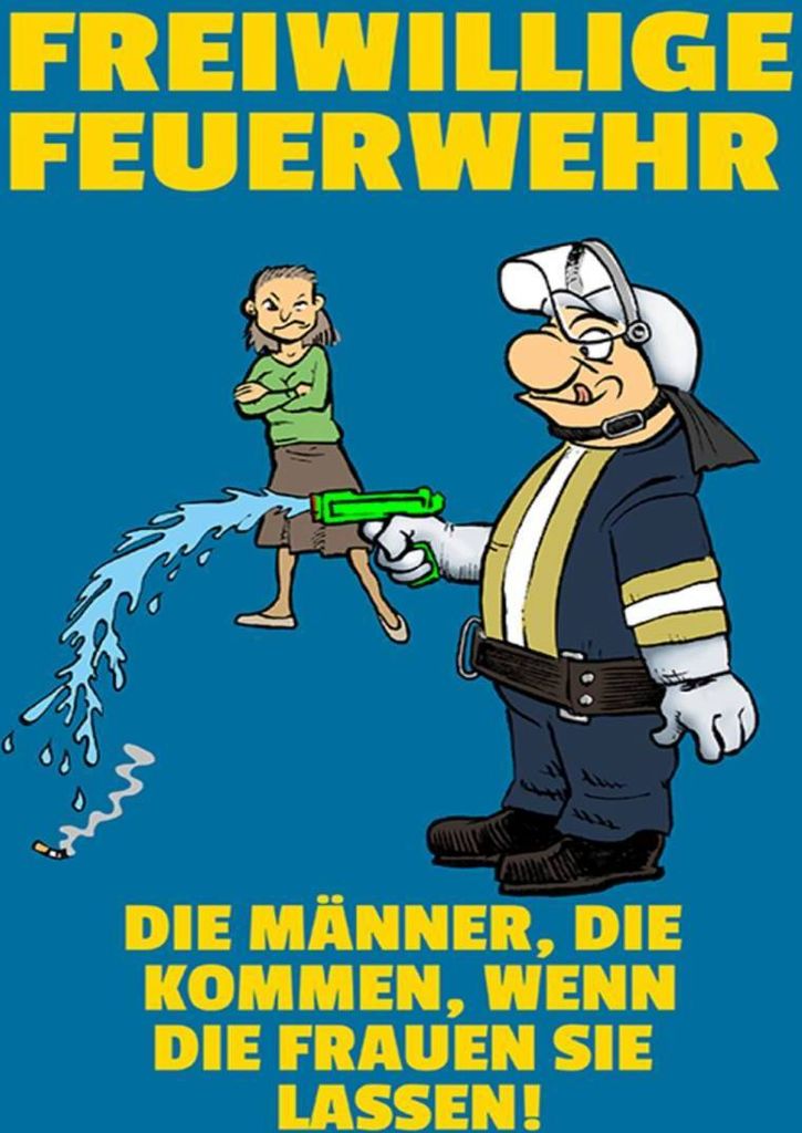 vianmo Holzschild 40x30 cm Freiwillige Feuerwehr Männer