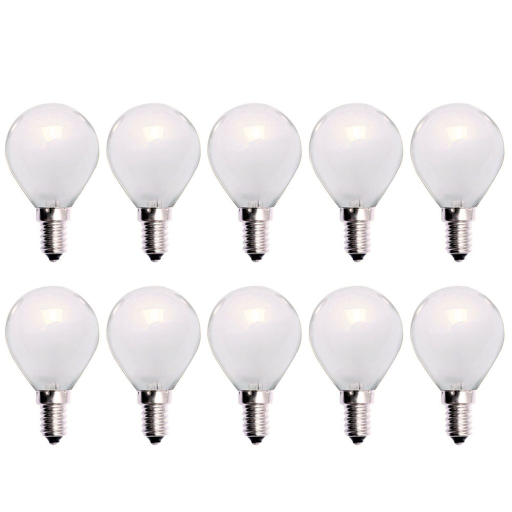 10 x Leuchtmittel Tropfenform 25W E14 matt 170lm stoßfest Produktbild 