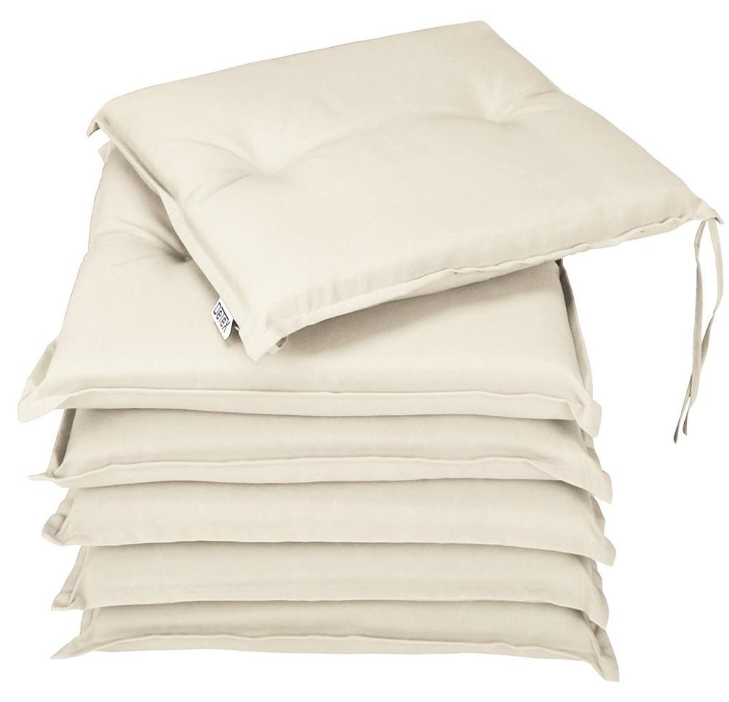 DETEX® Sitzkissen Stuhl 6er Set Wasserabweisend 47x42cm Produktbild 
