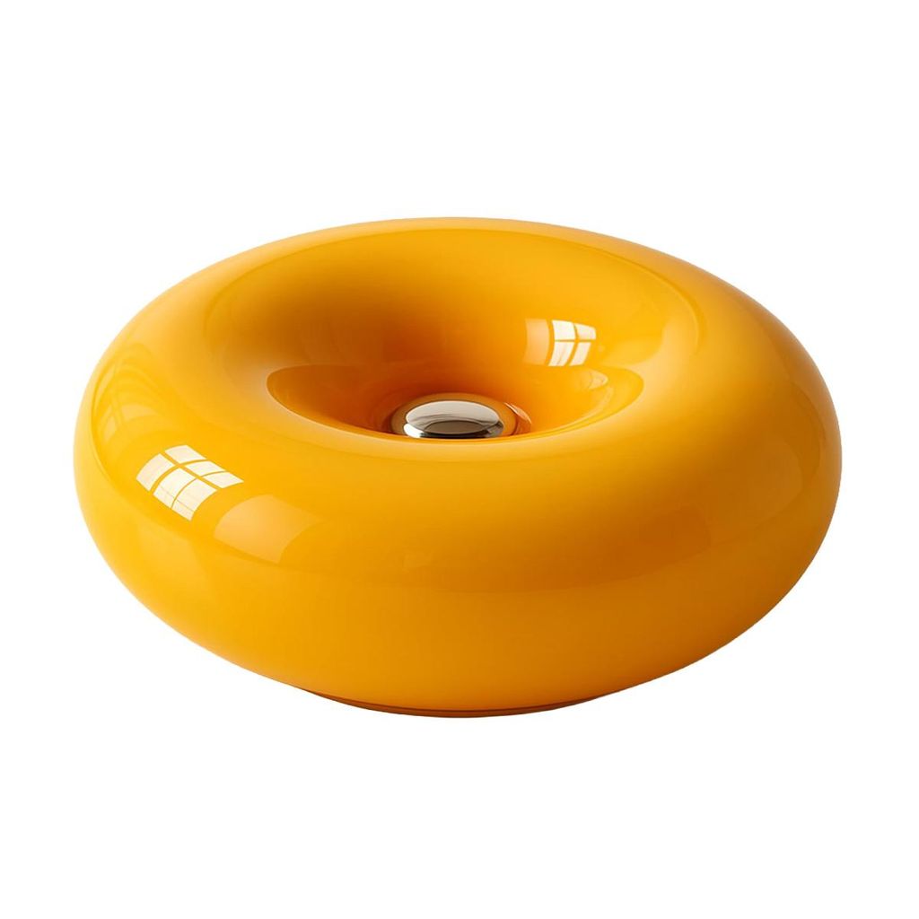 Moderne Donut Lampe, Glas Wandlampe 30cm, Atmosphärenlicht, Produktbild 
