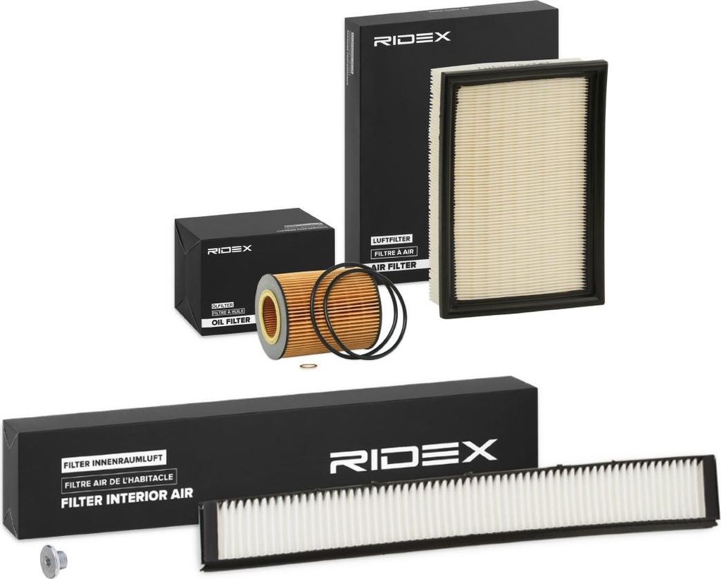 RIDEX Filterset Inspektionspaket Filtersatz für BMW 3 Limousine (E46) 3 Touring (E46) X3 (E83) 3 Coupe (E46) 3 Cabrio (E46) 3 Compact (E46)
