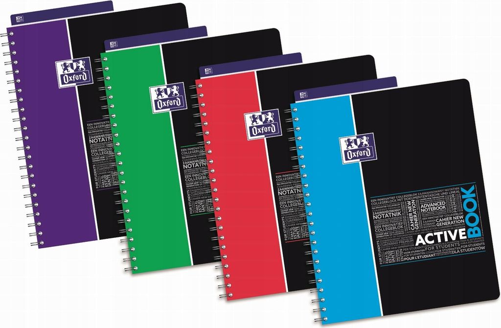 Oxford Studium Collegeblock "ACTIVEBOOK" A4+ kariert 80 Blatt (1 Stück)