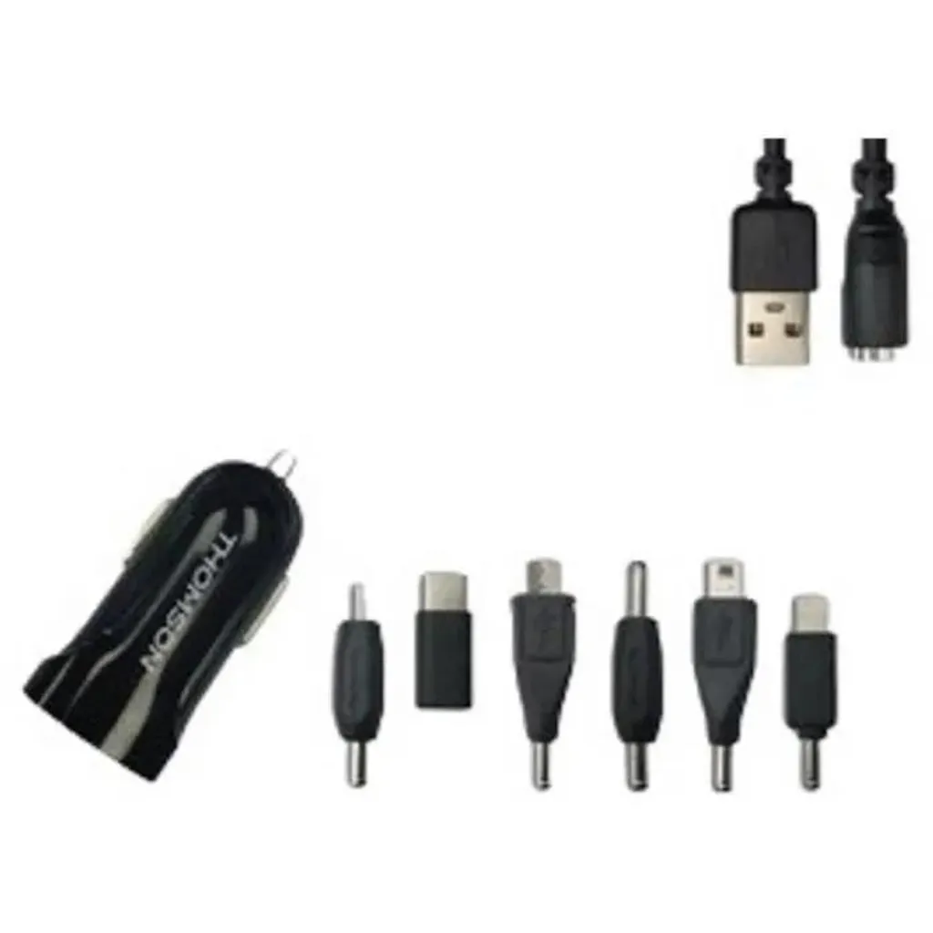Caricatore Thomson 12/24V 2A Universale | Set 6 Adattatori Inclusi