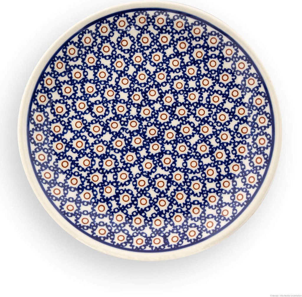 Original Bunzlauer Keramik Teller Ø19,5 cm Frühstücksteller Speiseteller Essteller Kuchenteller flach im Design 4