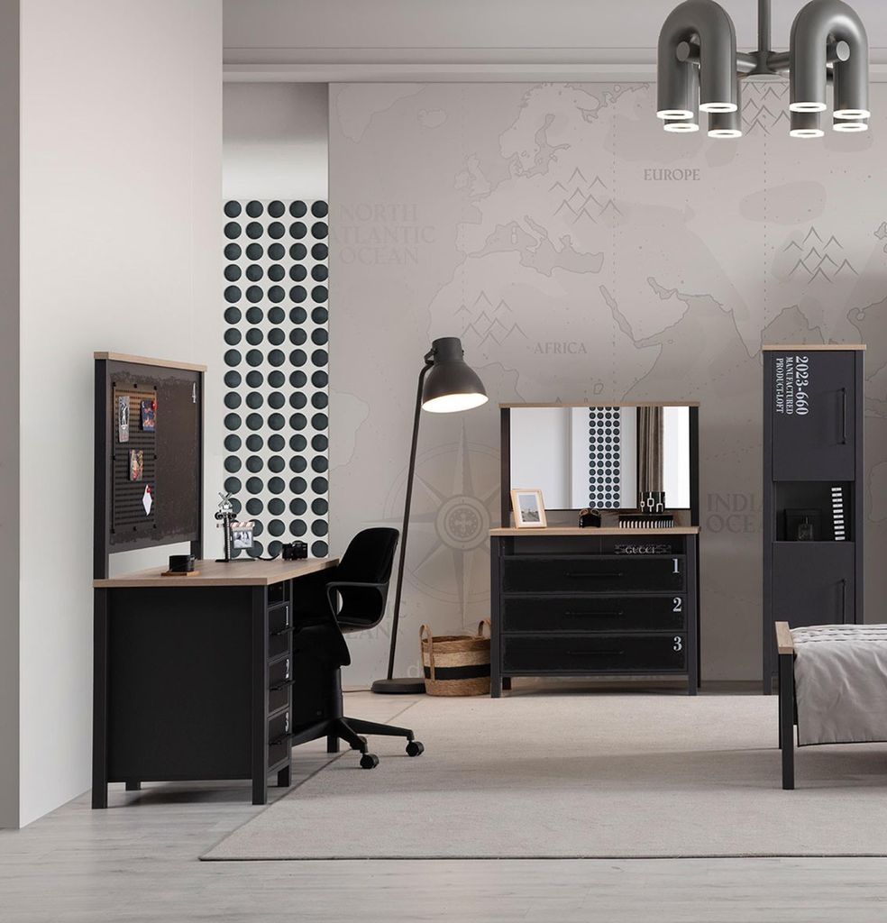 Kompletter Schlafzimmer-Set Designer Schminktisch Bücherregal Tisch