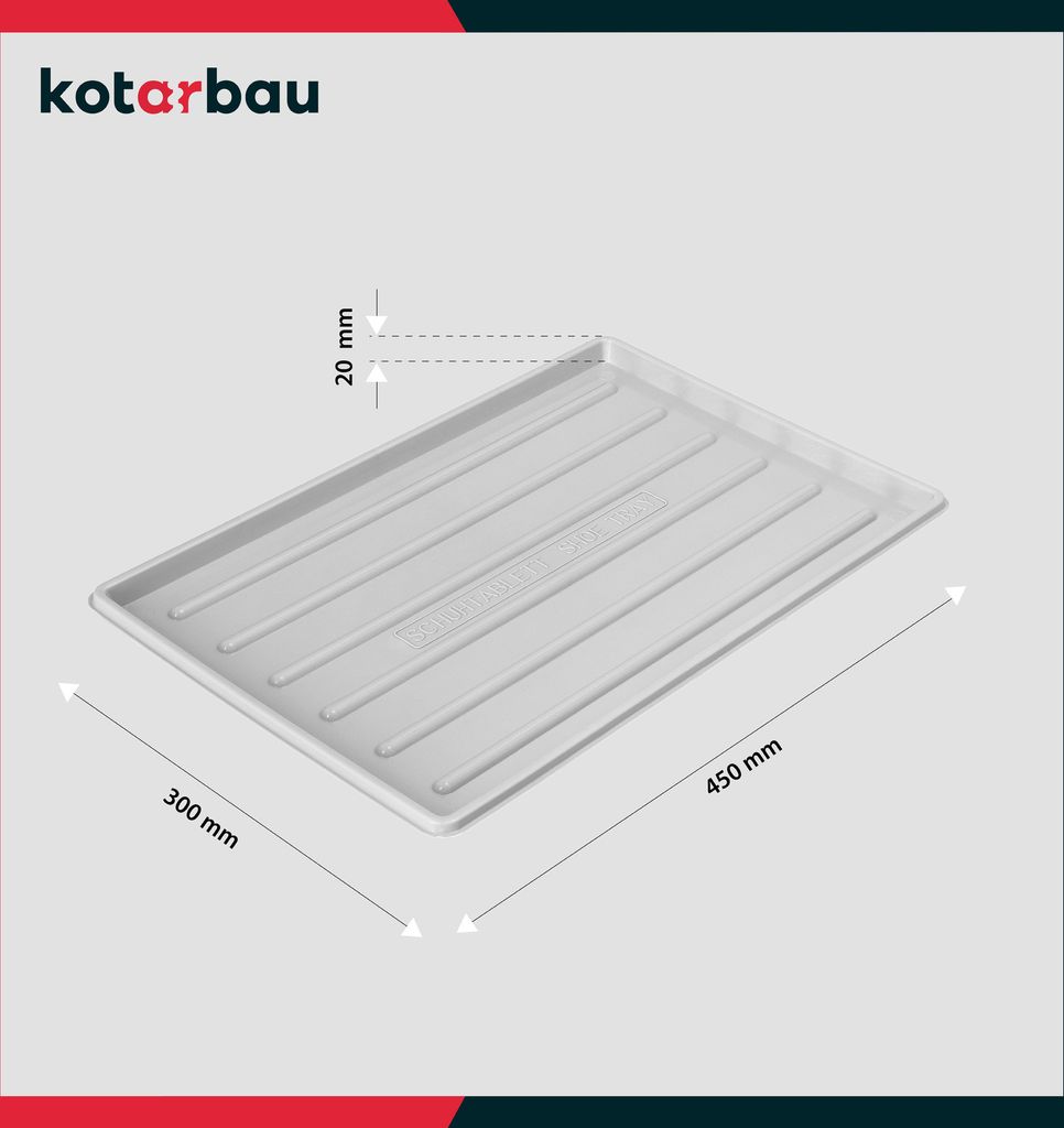 KOTARBAU® Sada 2 podnosov na odkvapkávanie topánok 45x30 cm Obrázok produktu 3