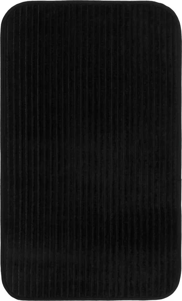 Tapis de bain noir antidérapant 60x100 cm évite les sols mouillés