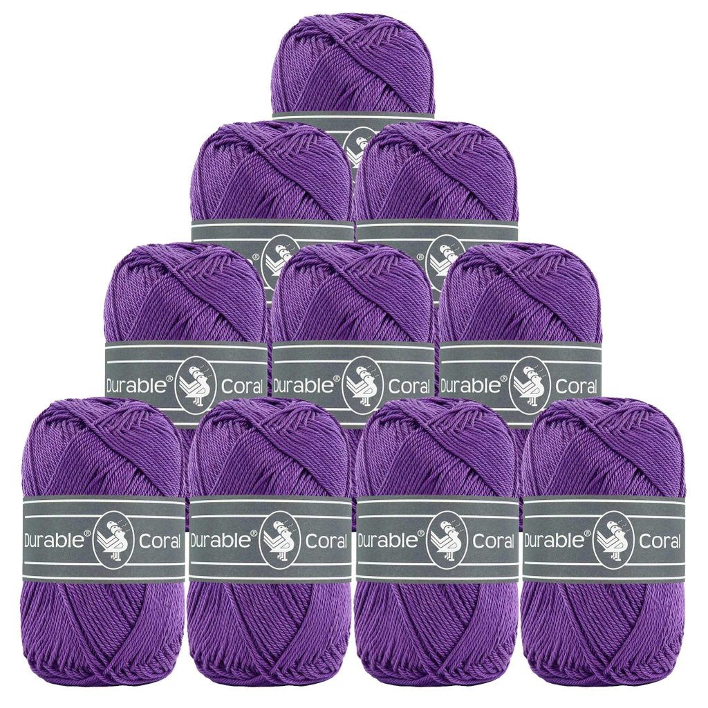 10x50g Strickgarn Häkelgarn Durable Coral 90 Farben Baumwollgarn Sommergarn