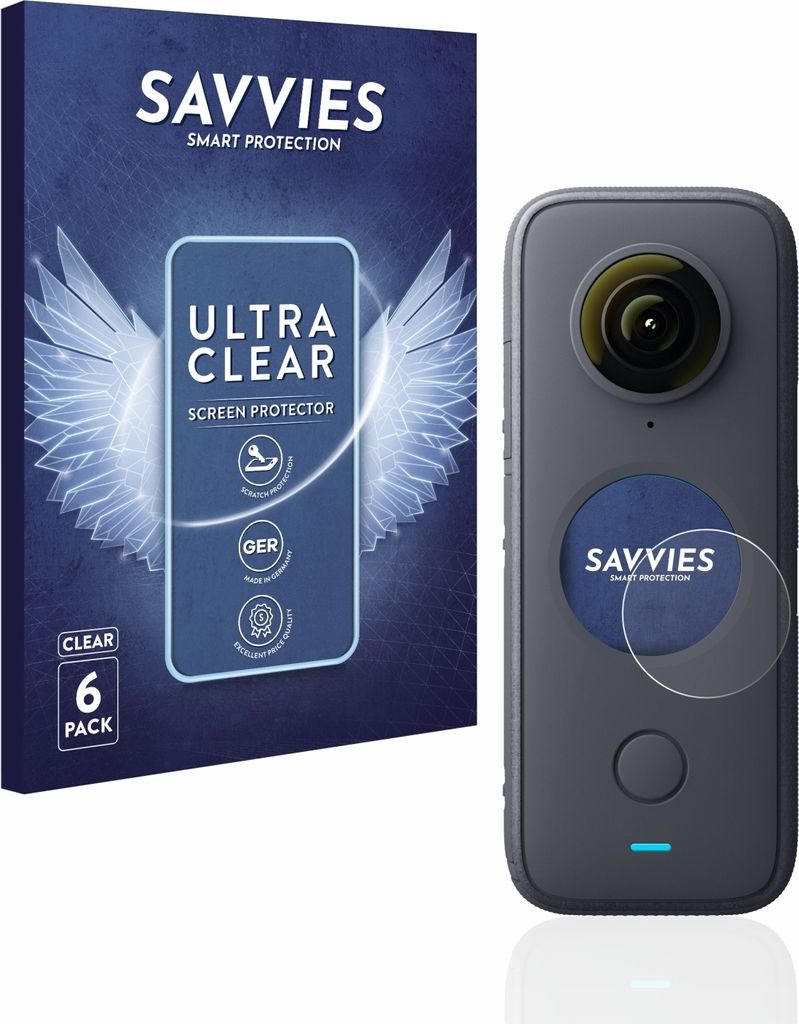 6x Für Insta360 One X2 Schutzfolie Savvies Displayschutz Display Schutz Folie Klar Transparent