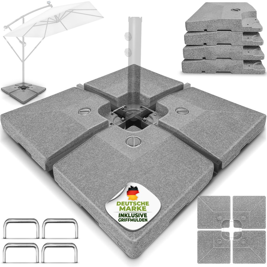 Pied de parasol tillvex® gris granit 90 litres / 120 kg – 4 Image du produit 