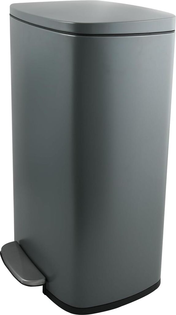 Abfalleimer 50 Liter für die Küche Softclose - SP2709 Innenmaterial Kunststoff mit Pedal grau Pedaleimer 50 Liter
