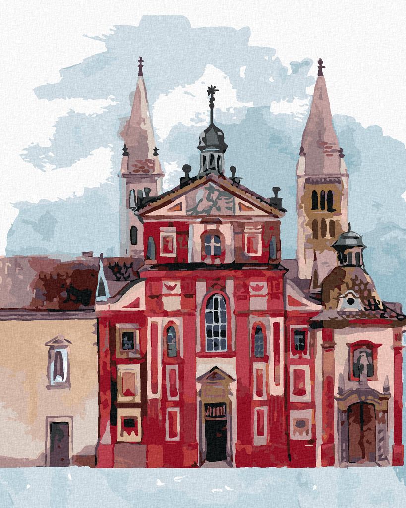 Zuty - Malen nach Zahlen - ST. GEORGS BASILIKA PRAG, 40x50 cm, ohne Keilrahmen