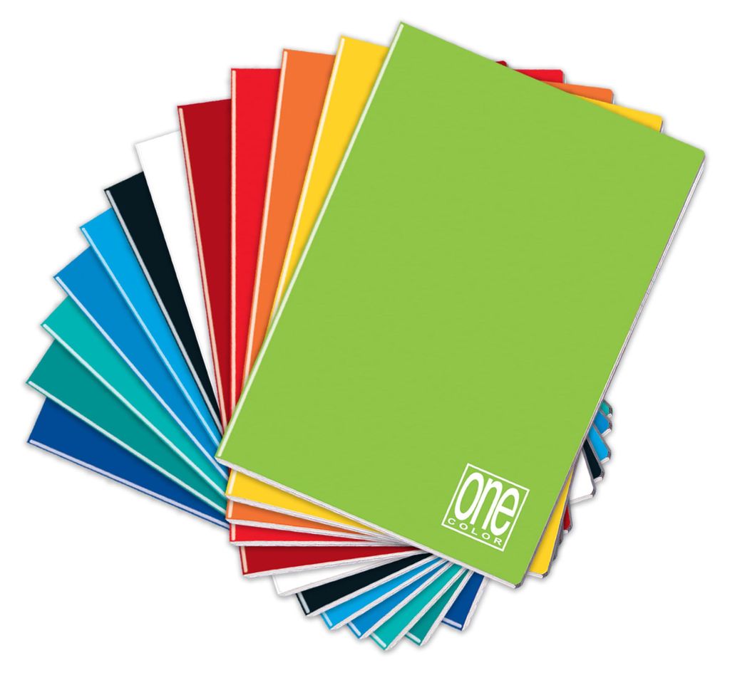 Blasetti One Color A5-Heft, 10 Stück, 80g Papier, einfarbiger Kartoneinband, gemischte Farben