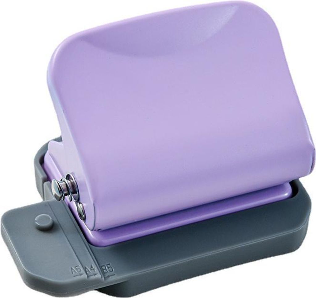 INF 6-Loch-Locher - Kompakter Locher für Ringbücher & Planer Violett