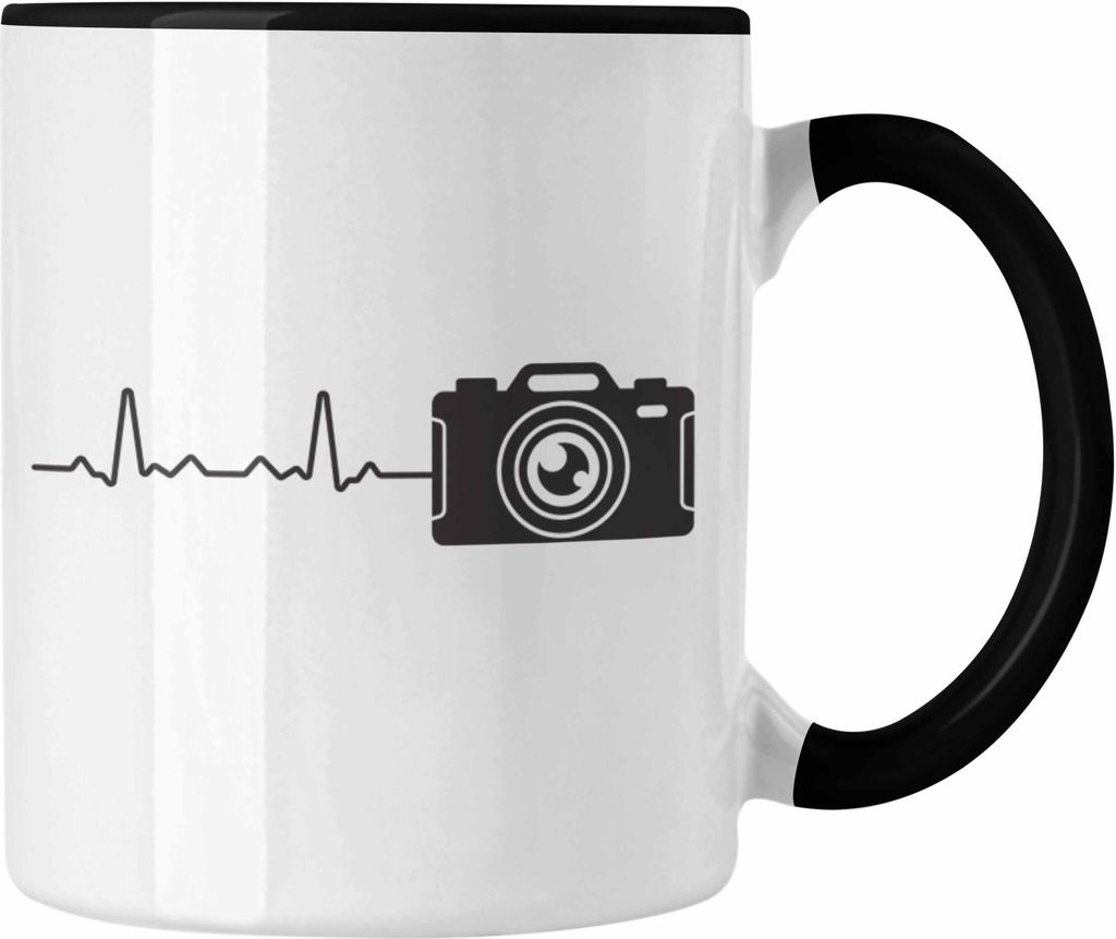 Trendation - Fotograf Tasse Zubehör Fotografie Geschenk Fotografieren Kaffeetasse Geschenkideen Lustiger Spruch (Schwarz)