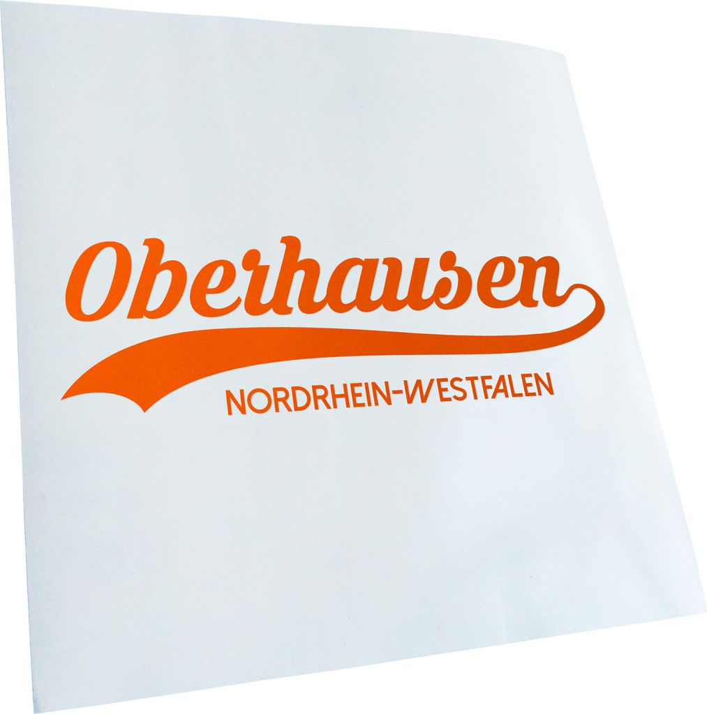 Kiwistar - Autoaufkleber - Oberhausen Nordrhein-Westfalen - Orange - 40x12cm - Aufkleber für Auto, Laptop, Fahrrad, LKW, Motorrad mehrfarbig JDM D...