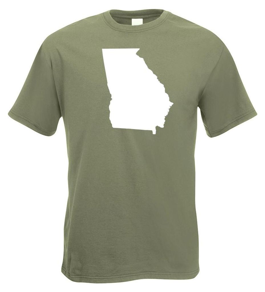 Kiwistar - T-Shirt - Olive - USA - Georgia Atlanta Herren Funshirt Bedruckt Design Sprüche Spruch Motive - mit Motiv Bedruckt - Funshirt Design - ...