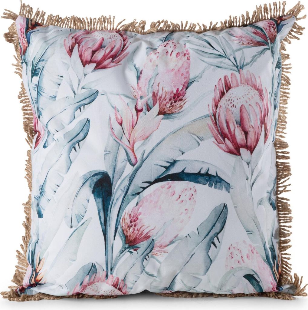 Eurofirany Kissenhülle 45x45 cm GARDEN rosa Blumen Kissenbezug
