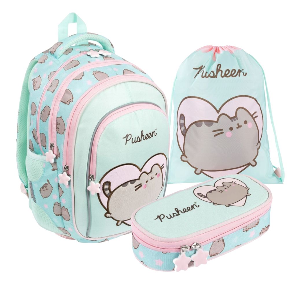 Rucksack Set Pusheen Mint St. Majewski 3-teiliges Schulset Produktbild 