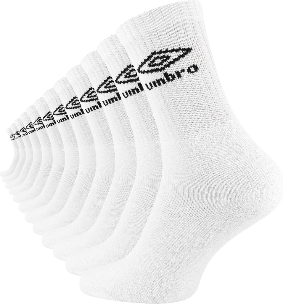 Umbro Sportsocken 12 Paar Umbro Socken 39-42 weiss