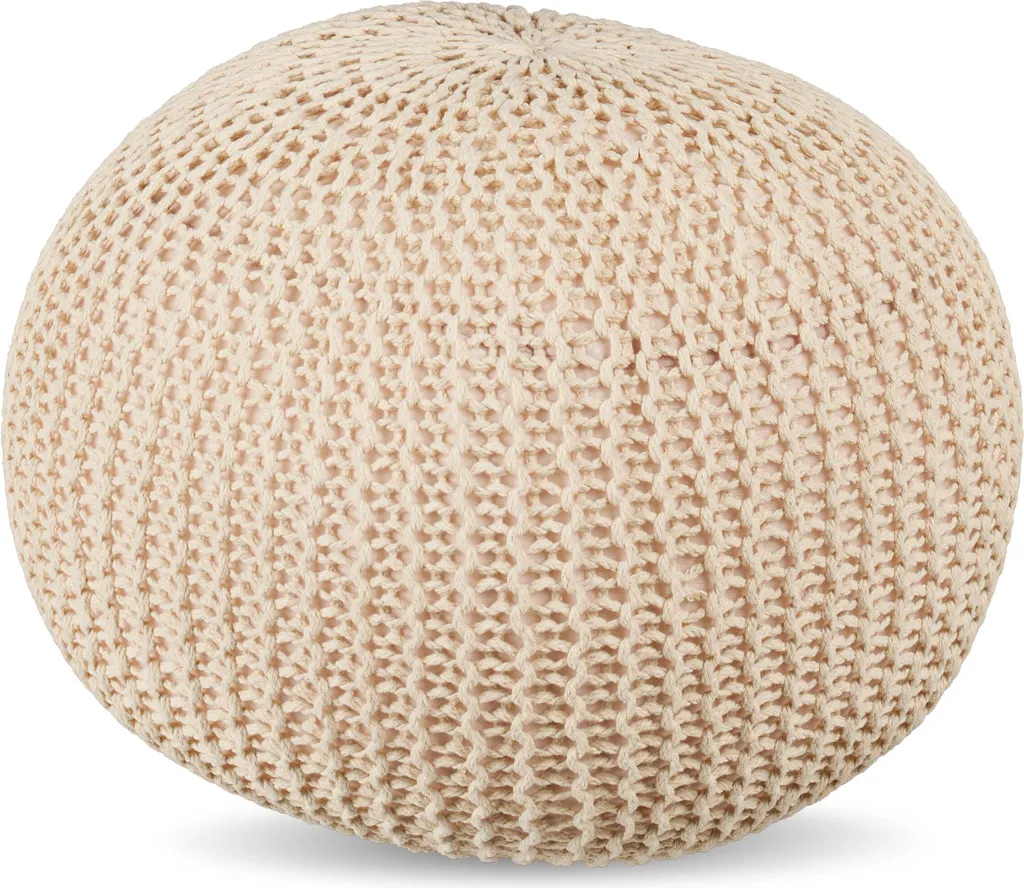 relaxdays Pouf in maglia