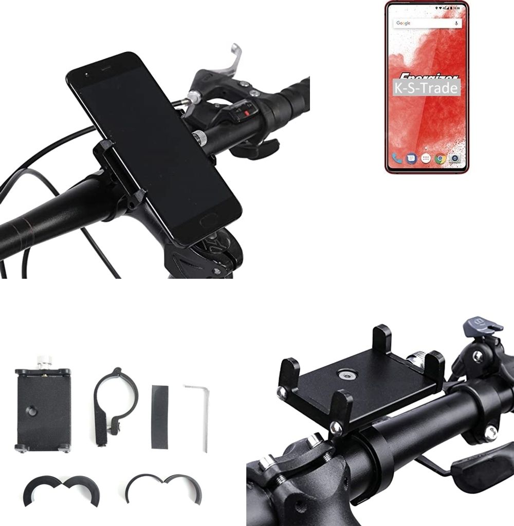 K-S-Trade Handyhalterung für das Fahrrad kompatibel mit Energizer Ultimate U620S Pop Halter Lenkstange Fahrradhalterung Motorrad Bike Mount