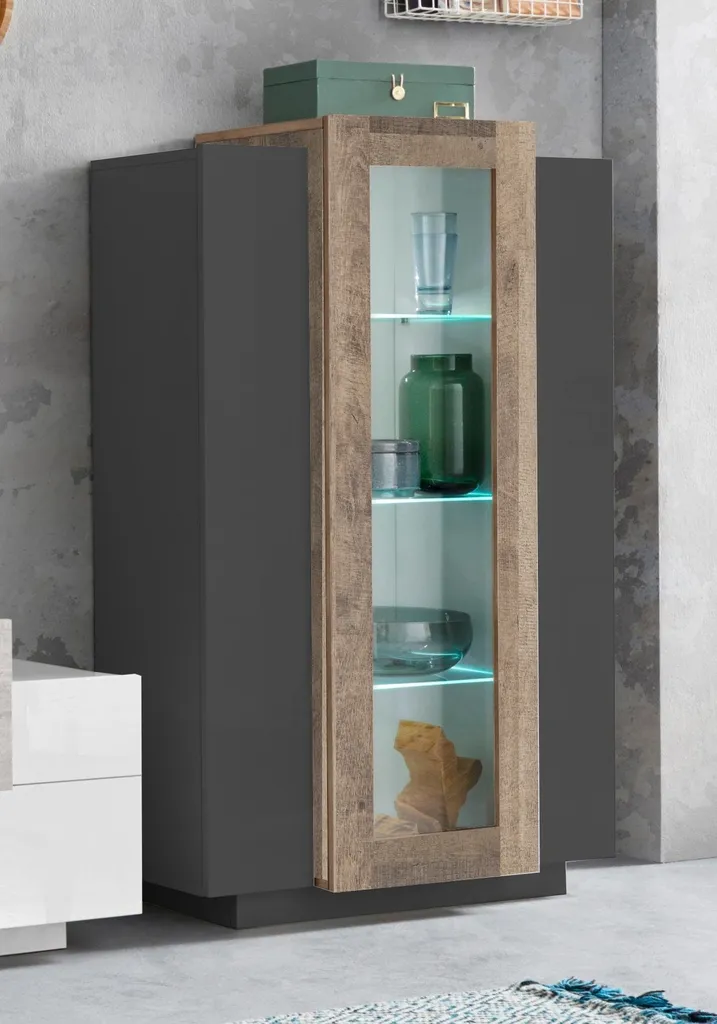Petite Vitrine Corona Anthracite : Gain de Place et Rangement Protégé - 2