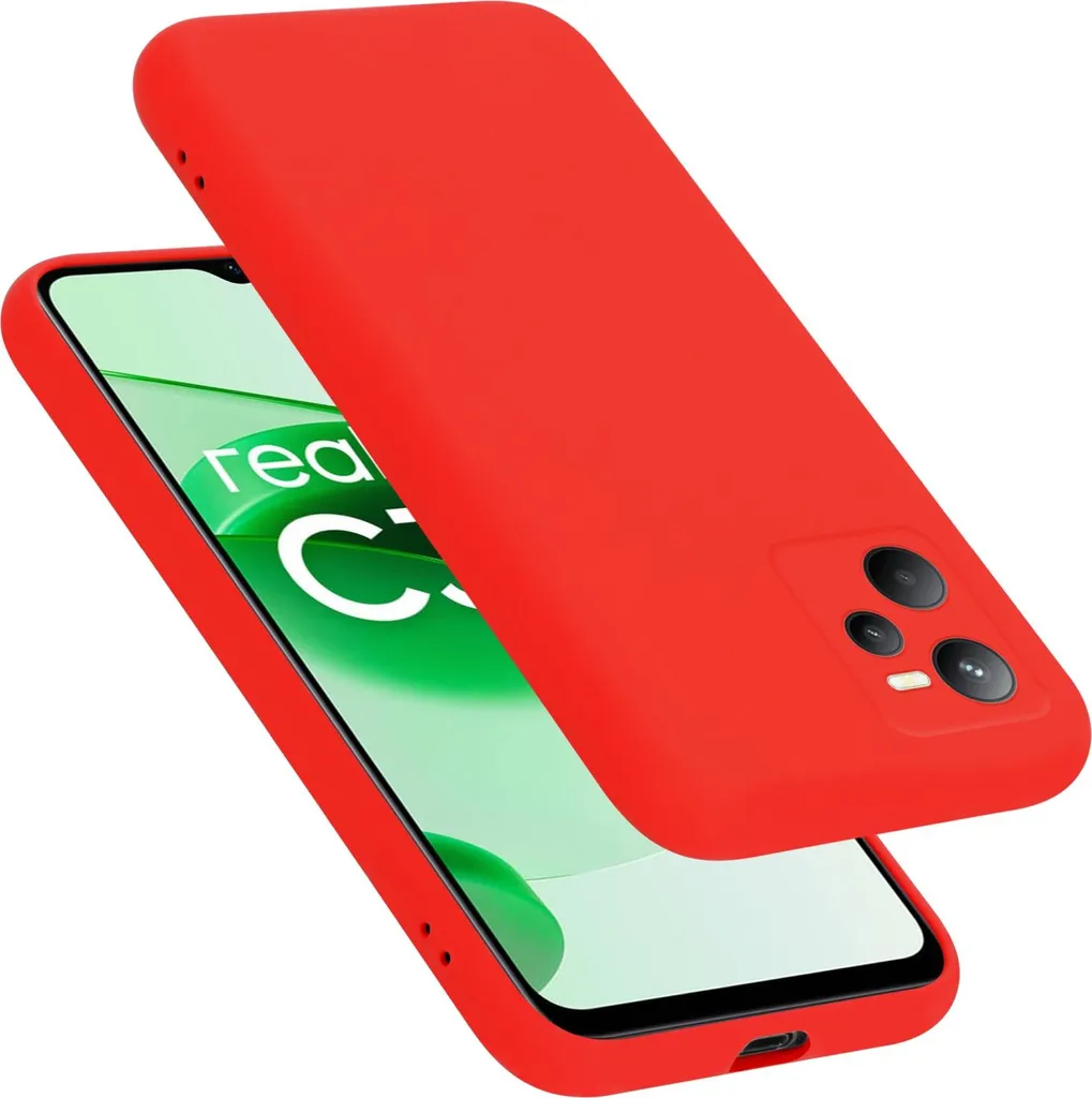 Cover Cadorabo TPU Rosso per Realme Narzo 50A PRIME e C35 - Slim & Safe