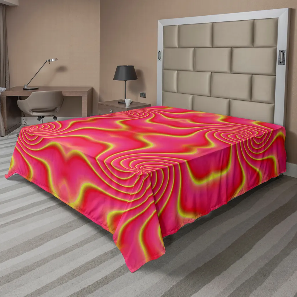Drap de lit Pop Art coloré 244x205 cm : Fini le linge de lit terne