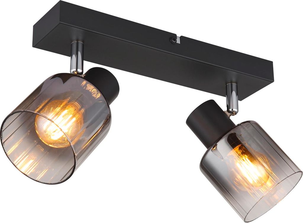 NOWA 80400208 JACK Strahler Metall schwarz matt, 2x E14