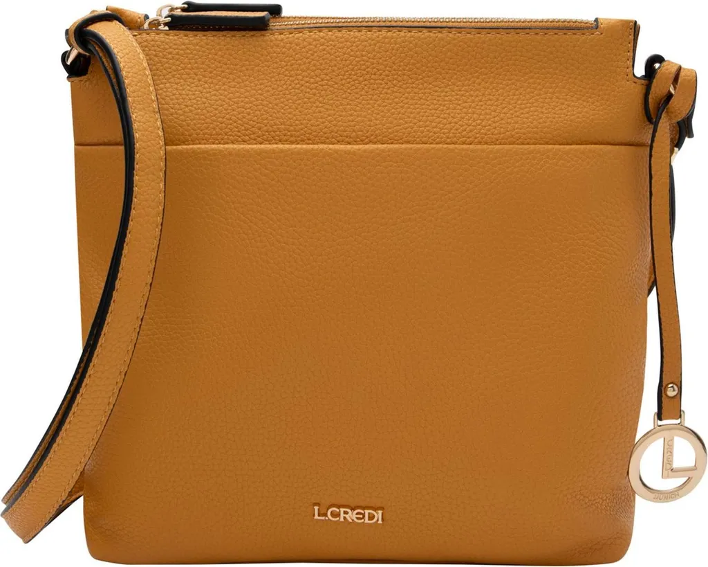 Sac Bandoulière Ella L.CREDI Amber - Finition Moutarde et Look Cuir