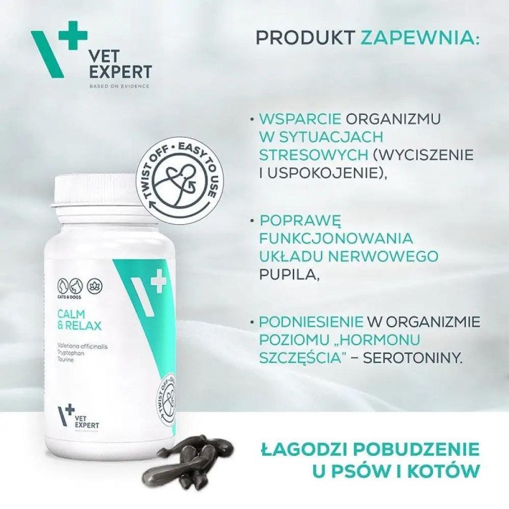 VetExpert Calm&relax pomáha znižovať stres u psov a mačiek Obrázok produktu 