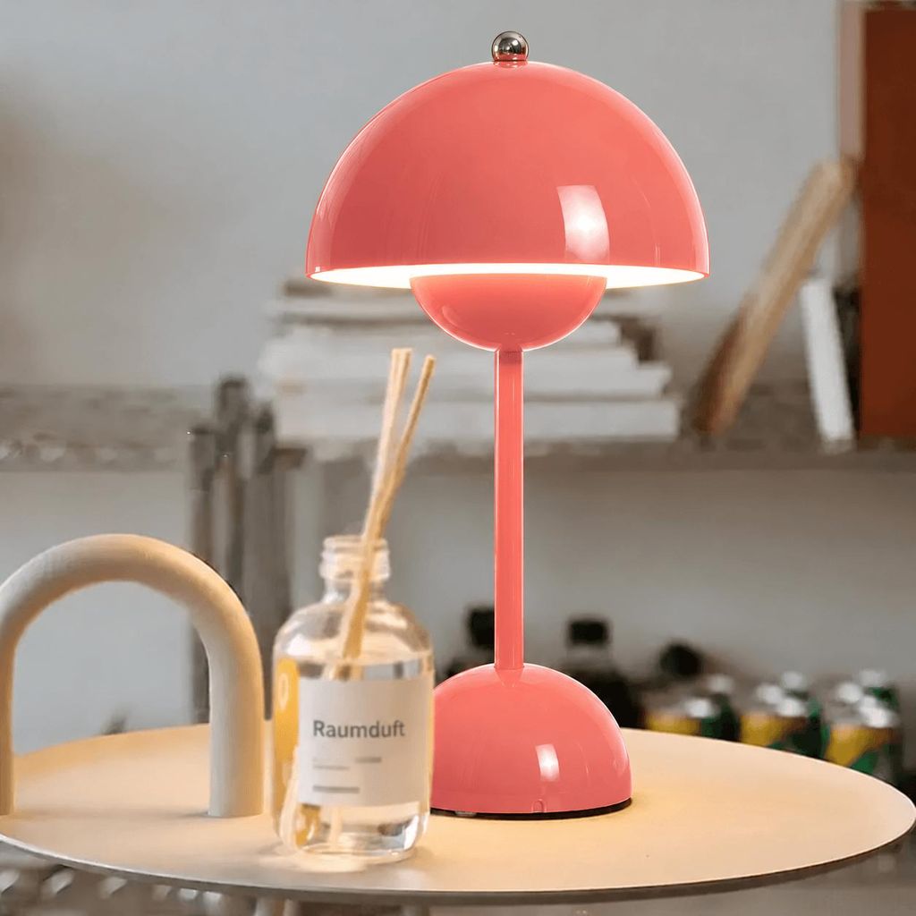 Kabellose Nachttischlampe LED Tischlampe Rosa