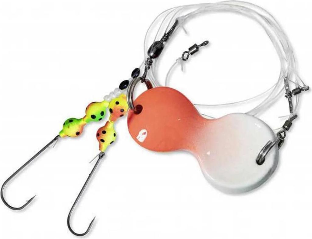 Zebco RFT Flatty Vorfach Hakengröße 1 bleifrei 80g orange/glow