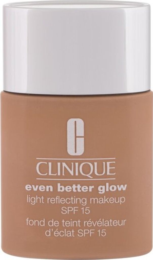 A bottle of Clinique Even Better Glow Light Reflecting Makeup SPF 15.