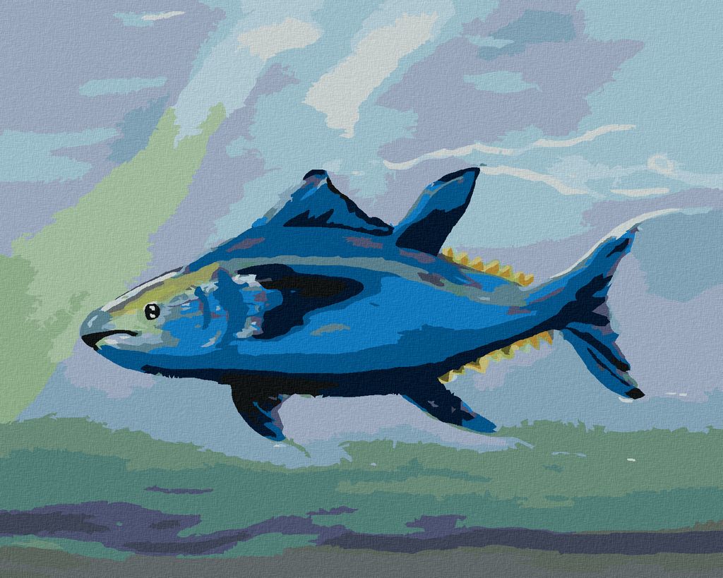 Zuty - Malen nach Zahlen - FISCHE - THUNFISCH, 40x50 cm, ohne Keilrahmen