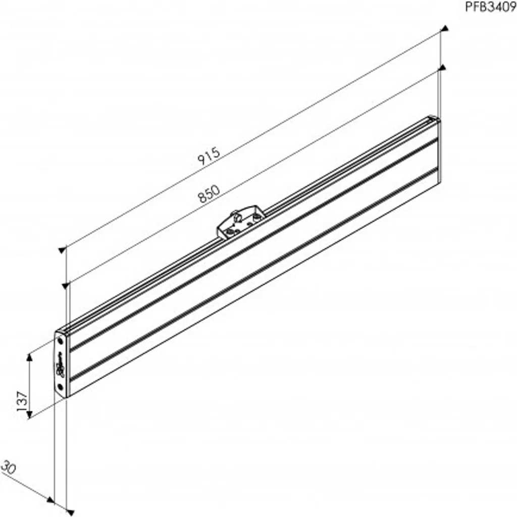 Barre d'Interface Vogel's PFB 3409 Argent 91cm pour Mur d'Images Pro