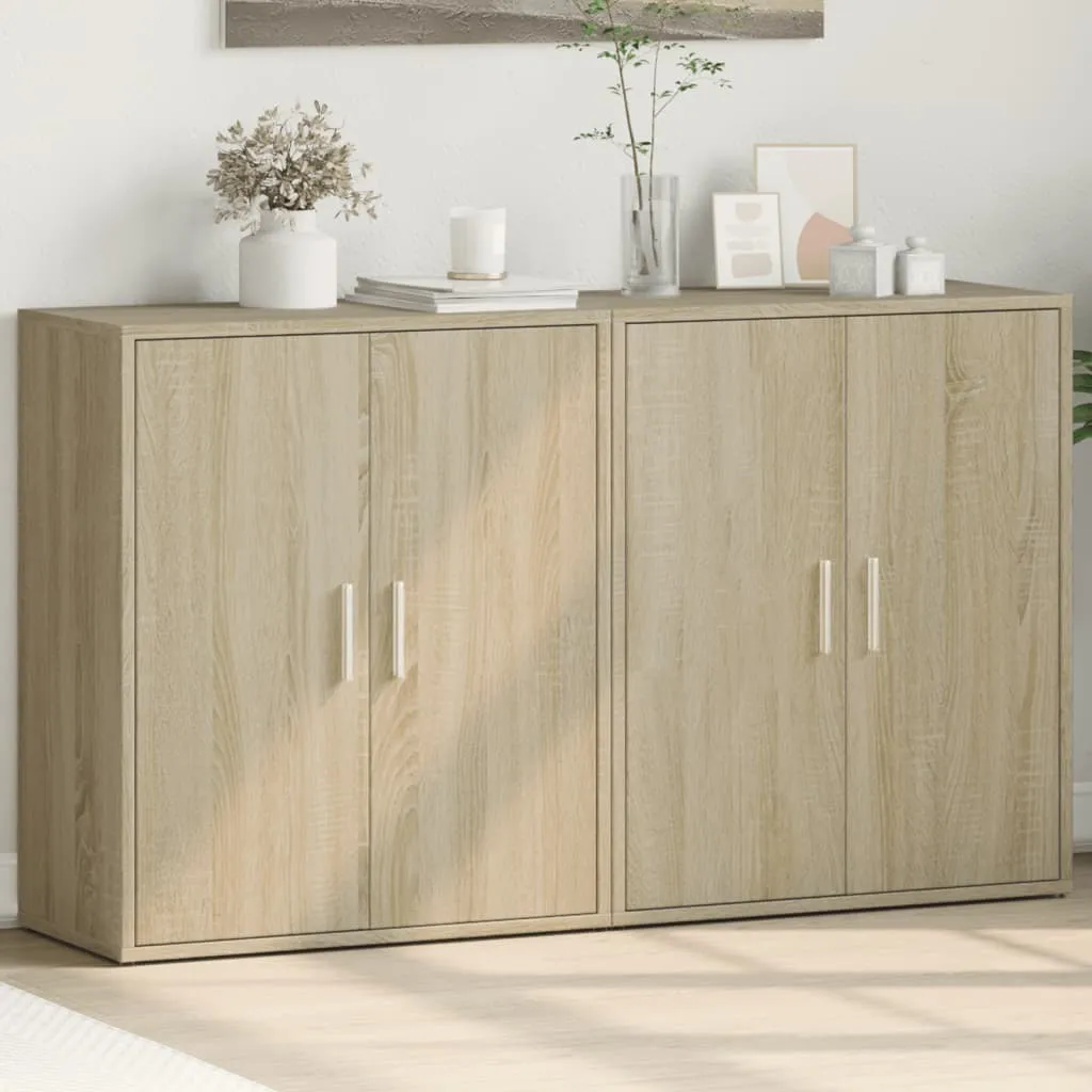 vidaXL Mobiletti Credenza 2 pz Rovere Sonoma | Calore Legno per Casa