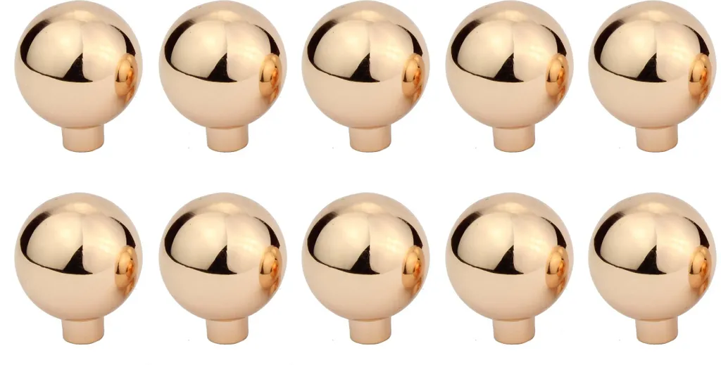 Set 10 Pomelli BALL Natural Goods Berlin Oro Rosa per Mobili Cucina