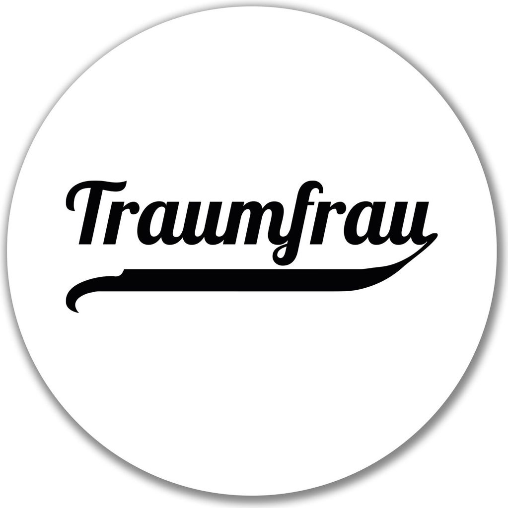 Huuraa Aufkleber Traumfrau Schriftzug 10cm rund Sticker Geschenkidee