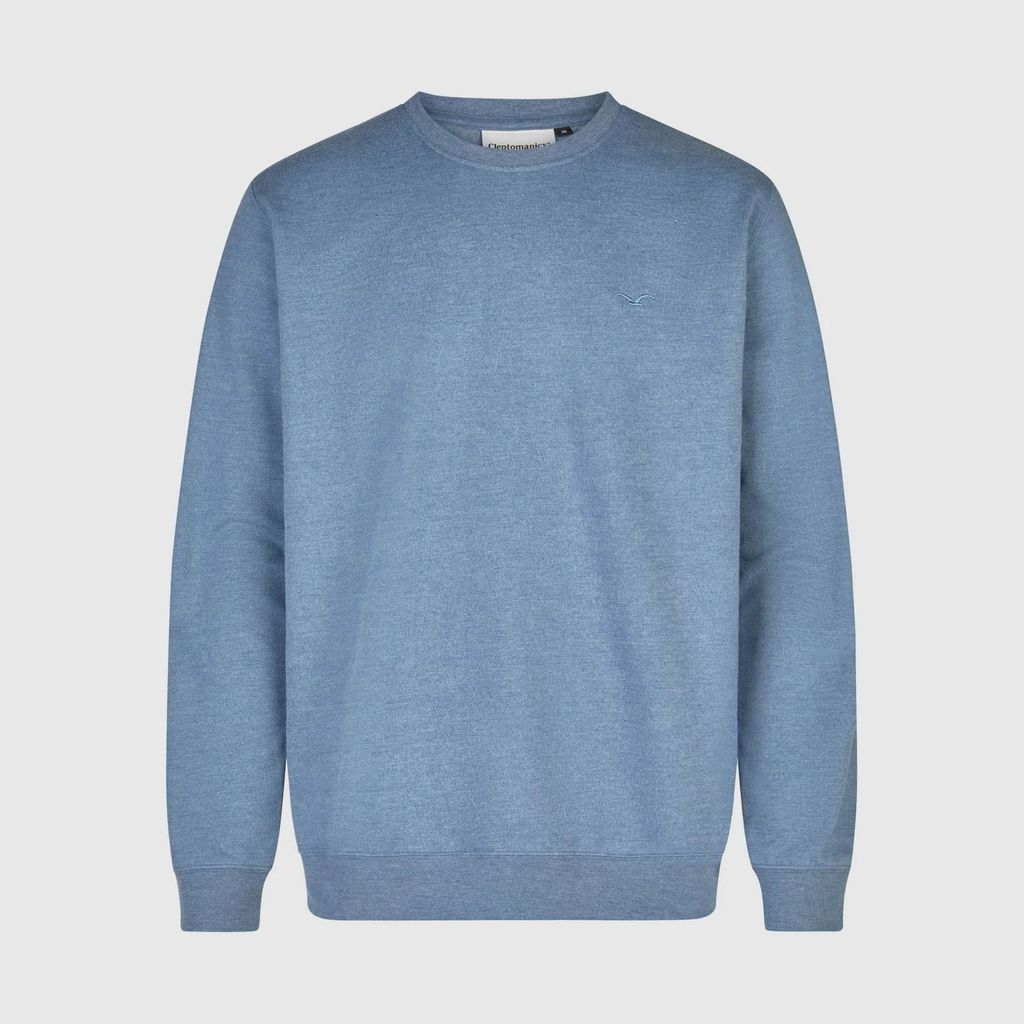 Cleptomanicx Regular Crewneck Ligull Heather Blue L