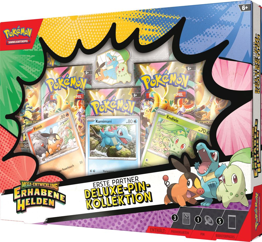 Pokémon Erhabene Helden Deluxe-Pin-Kollektion Erste Partner Produktbild 